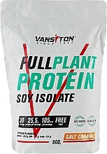 Протеин соевый изолят "Соленая карамель", 900 г - Vansiton Full Plant Protein Soy Isolate Salt Caramel — фото N1
