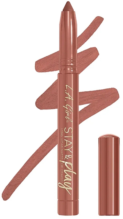 Матовий олівець для губ - L.A. Girl Stay & Play Long Wear Matte Lip Crayon — фото N2