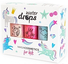 Набір дитячих лаків для нігтів "Зимове чарівне королівство" - Maga Cosmetics For Kids Water Drops Winter Magic Kingdom — фото N1