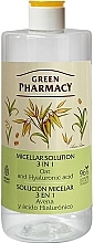 Мицеллярная вода 3в1 "Овес и гиалуроновая кислота" - Green Pharmacy Micellar Solution 3 in 1 Oat And Hyaluronic Acid — фото N1