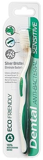 Зубная щетка, зеленая - Dental Sensitive Anti-bacterial Toothbrush — фото N1