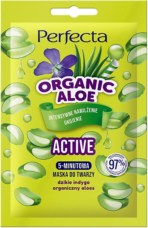 Экспресс-маска для лица - Perfecta Organic Aloe Active — фото N1