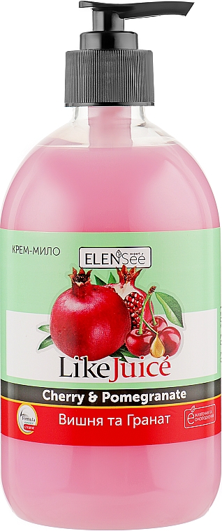 Крем-мило рідке "Вишня-гранат" - ElenSee Like Juice — фото N1