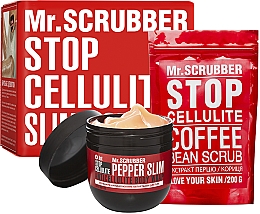 Духи, Парфюмерия, косметика Набор - Mr.Scrubber Stop Cellulite Hot Pepper Slim (cr/250g + scrub/200g)