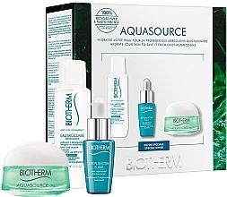 Парфумерія, косметика Набір - Biotherm Aquasource (f/gel/15ml + micell/w/30ml + elixir/7ml)