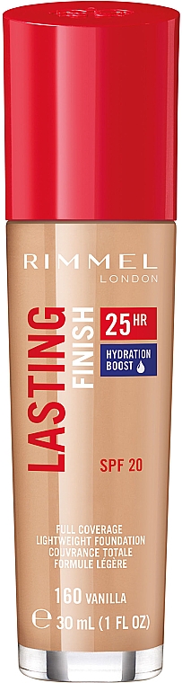 Тональная основа - Rimmel Lasting Finish 25HR Hydration Boost Foundation SPF20 — фото N1