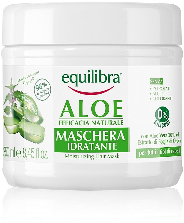 Увлажняющая маска для волос "Алоэ вера " - Equilibra Aloe Moisturizing Hair Mask