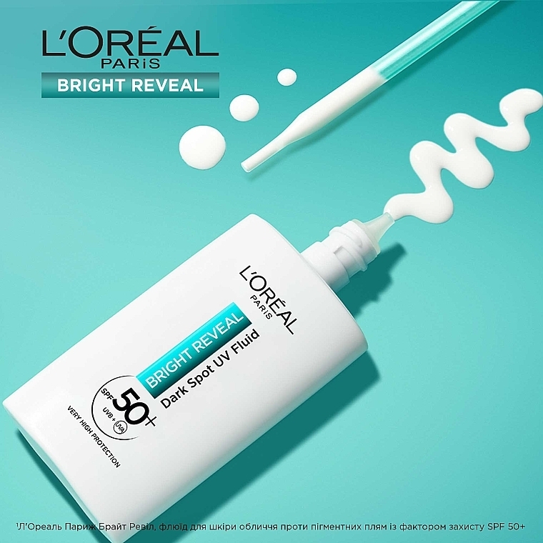 Флюид для кожи лица против пигментных пятен, с фактором защиты SPF 50 - LOreal Paris Bright Reveal Dark Spot UV Fluid SPF 50+ — фото N7