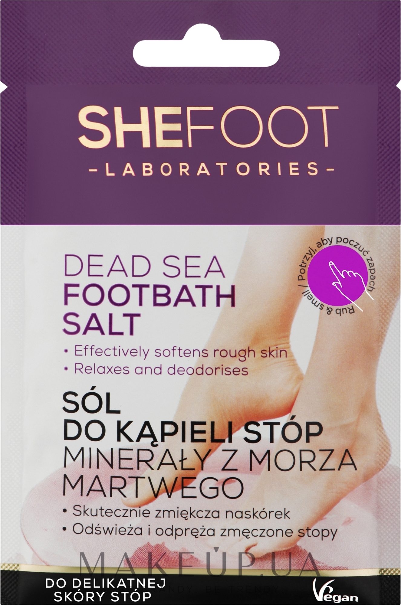 Соляная ванна для ног с минералами Мертвого моря - SheFoot Foot Bath Salt with Dead Sea Minerals — фото 55g