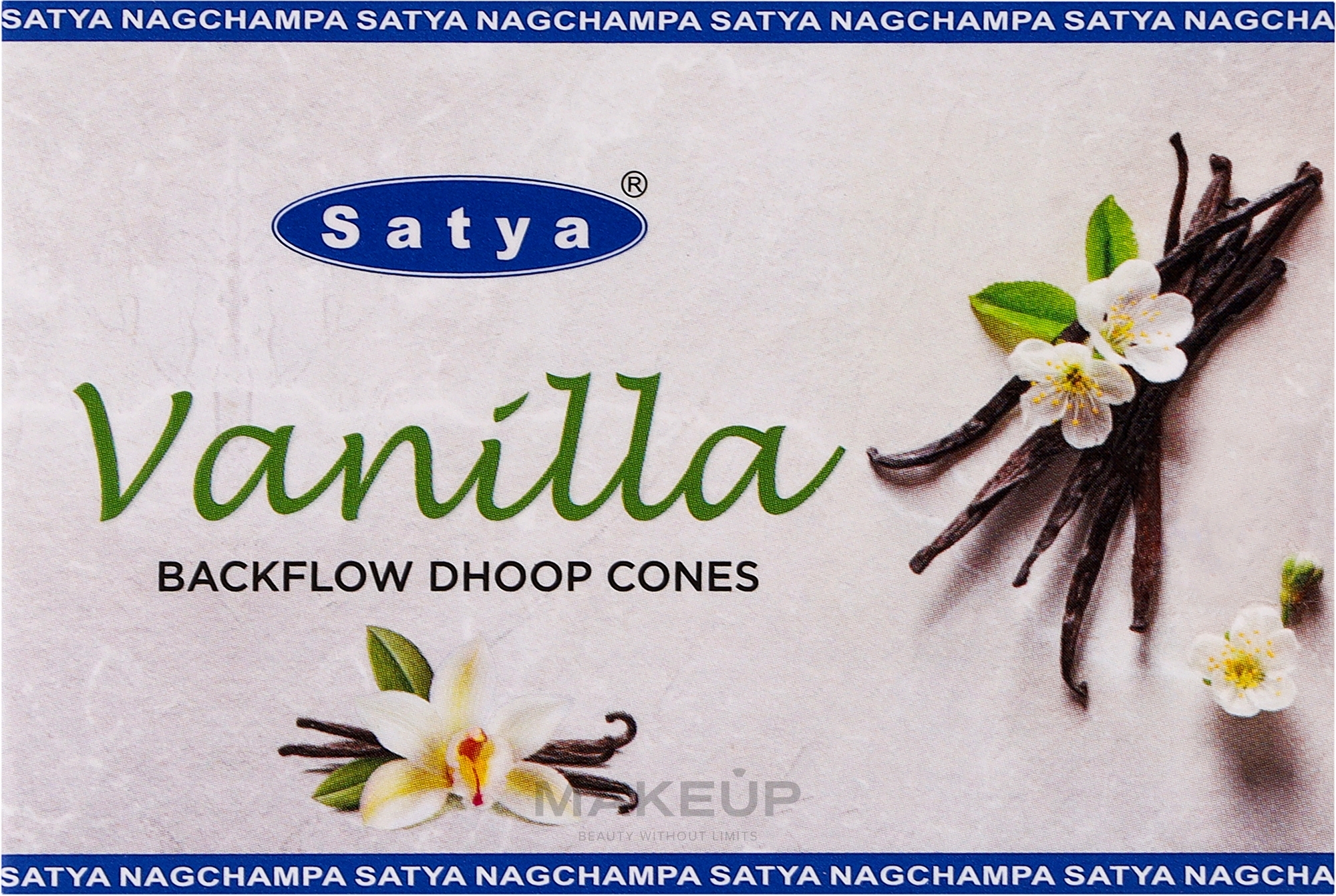 Пахощі конуси "Ваніль" - Satya Vanilla Backflow Dhoop Cones — фото 10шт