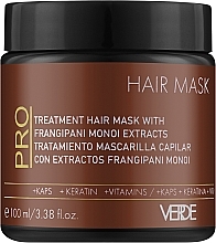Духи, Парфюмерия, косметика Маска для волос с маслом франжипани - Verde Hair Mask