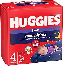 Подгузники-трусики "Overnight" 4 (9-14 кг), 26 шт. - Huggies — фото N2