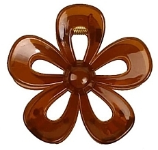 Парфумерія, косметика Заколка для волосся "Квітка", SP246BR XL, коричнева - Ecarla