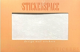 Дизайнерские наклейки для ногтей "Moon White" - StickersSpace — фото N2