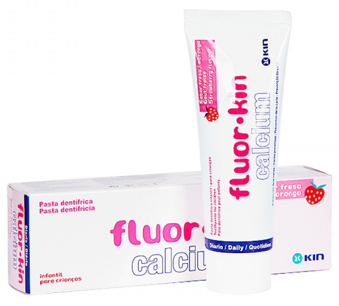 Зубна паста для дітей - Kin Fluor Calcium Tootpaste — фото N1