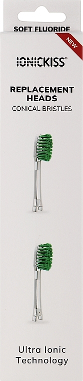 Ионная насадка щетка мягкая с фтором, зеленая - Hukuba IONICKISS — фото N1