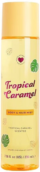 Парфумований спрей для тіла та волосся - I Heart Revolution Tropical Caramel Body And Hair Mist — фото N1