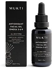 Антиоксидантна олія для обличчя - Mukti Organics Antioxidant Facial Oil Omega 3-6-9 — фото N1