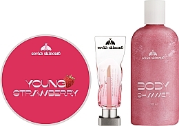 Набір "Strawberry Jam" - Sovka Skincare (scr/310g + b/shimmer/100ml + oil/5ml + bag/1pcs) — фото N4