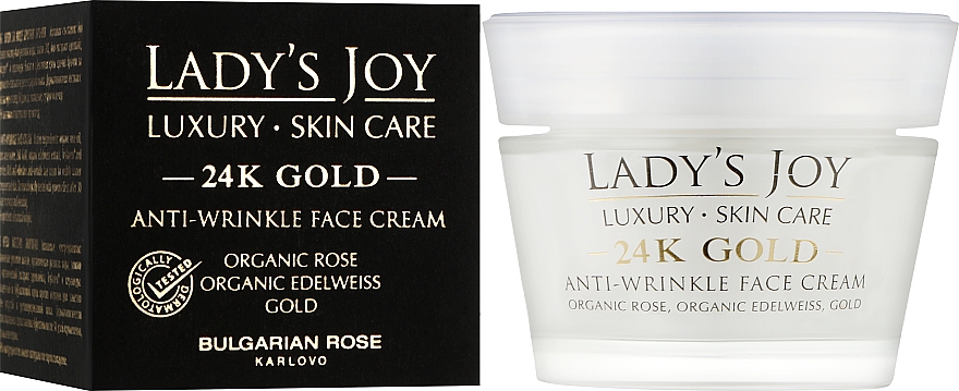 Крем проти зморщок - Bulgarian Rose Lady’s Joy Luxury 24K Gold Anti-Wrinkle Cream — фото N2