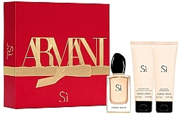 Парфумерія, косметика Giorgio Armani Si - Набір (edp/50ml + b/l/75ml + s/g/75ml)