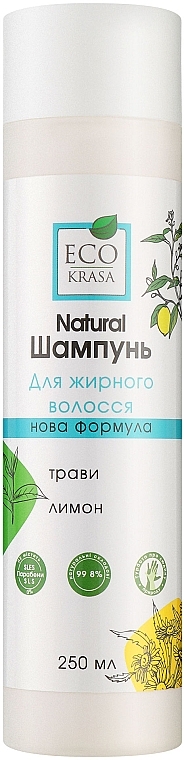 Шампунь для жирных волос (Natural) "Травы и лимон" - Eco Krasa 
