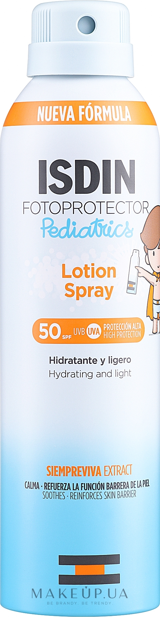 Спрей солнцезащитный для детей - Isdin Lotion Spray Pediatrics SPF 50 — фото 250ml