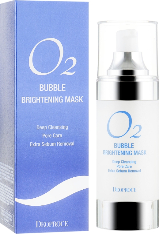 Киснева маска для обличчя - Deoproce O2 Bubble Brightening Mask — фото N1