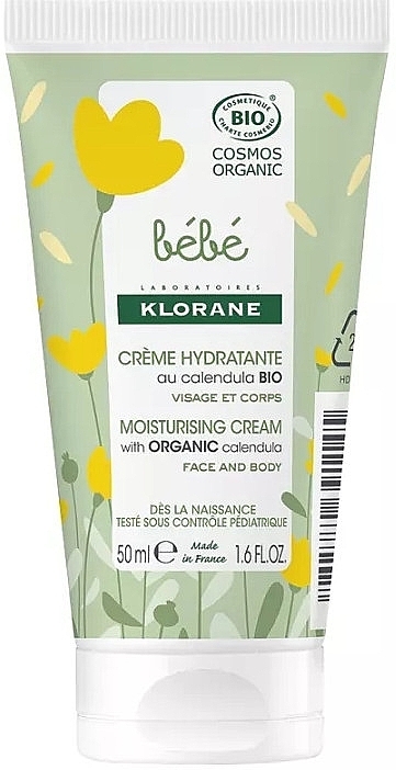 Увлажняющий детский крем с календулой - Klorane Bebe Organic Calendula Moisturising Cream — фото N1