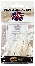 Типси для нігтів "Гострі", розмір 6, кремові - Ronney Professional Tips — фото N1