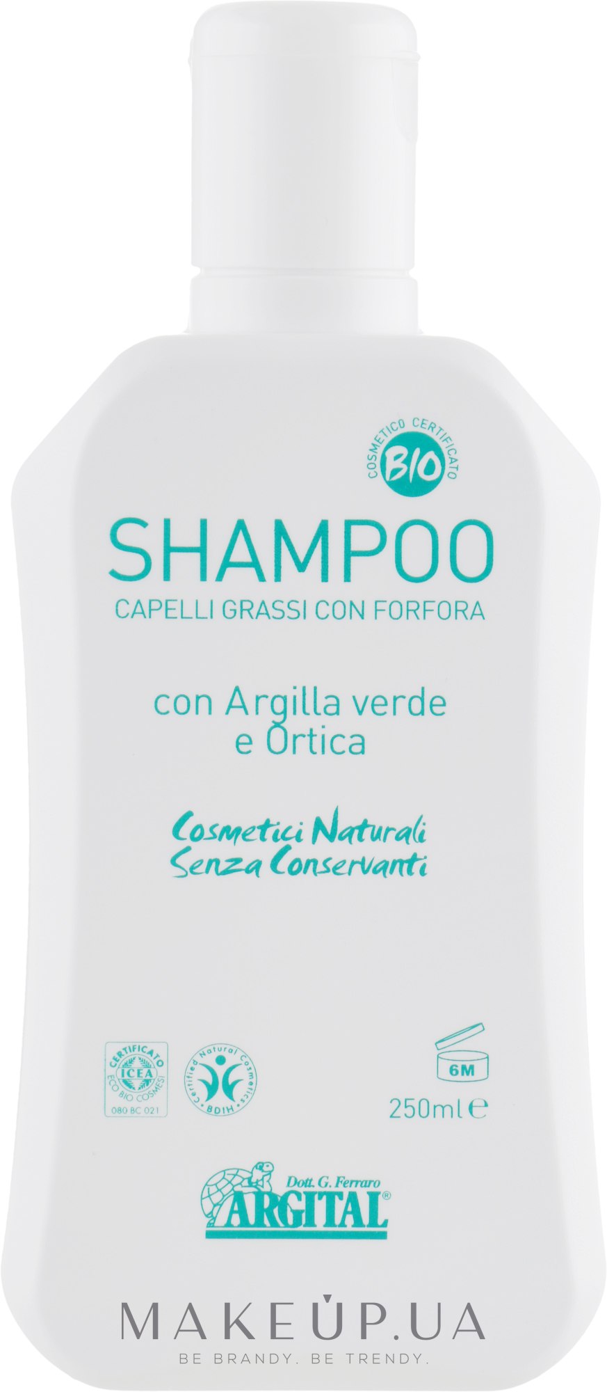 Шампунь для жирного волосся і проти лупи - Argital Shampoo For Greasy Hair And Anti-Dandruff — фото 250ml