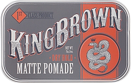 Духи, Парфюмерия, косметика Матовая помада для укладки волос - King Brown Matte Pomade