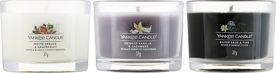 Набор свечей - Yankee Candle Snow Globe Wonderland 3 Mini Votives Candle (candle/3x37g) — фото N2