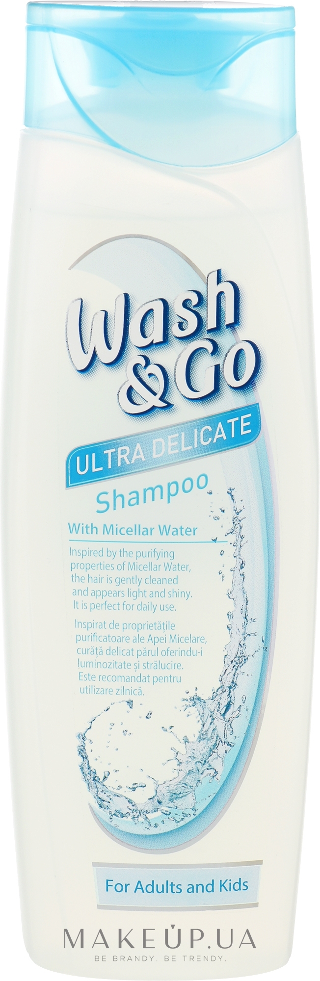 Шампунь на міцелярній воді для всіх типів волосся - Wash&Go Ultra Delicate Shampoo With Micellar Water — фото 200ml