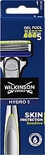 Бритва з 1 змінною касетою - Wilkinson Sword Hydro 5 Skin Protection Sensitive — фото N1