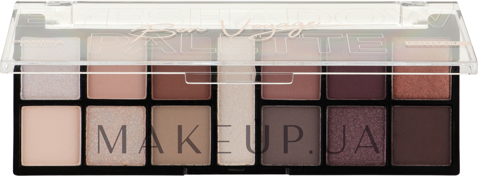 Палетка тіней для повік, 13 відтінків - Parisa Cosmetics Bon Voyage Eyeshadow Palette Pocket Kit — фото 5