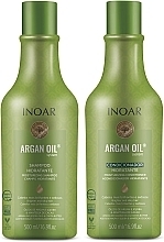 Парфумерія, косметика Набір для жирного волосся - Inoar Argan Oil Kit (shm/500ml + conditioner/500ml)