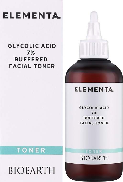 Тонік для обличчя з гліколевою кислотою - Bioearth Elementa Glycolic Acid 7% Buffered Facial Toner — фото N2