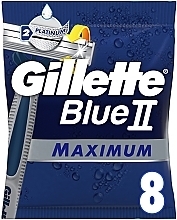 Духи, Парфюмерия, косметика Набор одноразовых станков для бритья, 8шт - Gillette Blue II Maximum