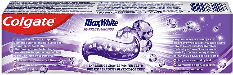 Зубная паста - Colgate Max White Sparkle Diamonds — фото N2