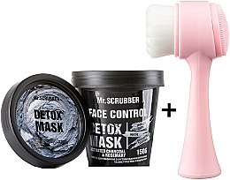 Духи, Парфюмерия, косметика Набор - Mr.Scrubber Face Control Detox (mask/150g + brush/1szt)