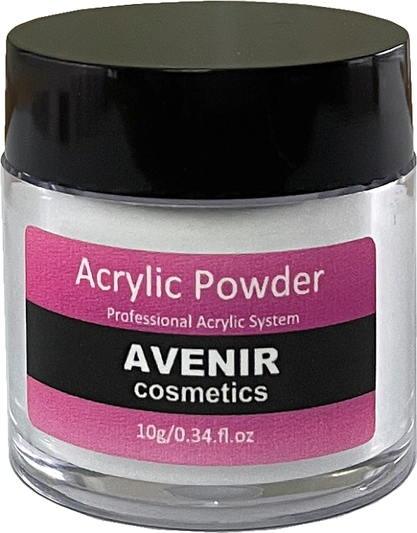 Пудра акриловая, прозрачная для ногтей - Avenir Acrylic Powder 