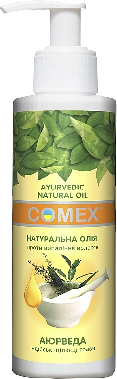 Натуральное масло от выпадения волос из индийских целебных трав - Comex Ayurverdic Natural Oil — фото N2