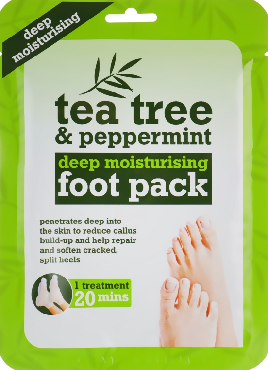 Маска-носки для ног - Xpel Marketing Ltd Tea Tree & Peppermint Deep Moisturising Foot Pack — фото N1