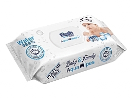 Влажные салфетки, 60 шт. - Fresh Baby Aqua Wipes — фото N2