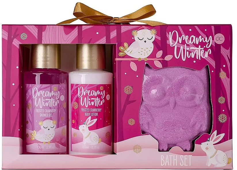 Набір "Морозна журавлина" - Accentra Dreamy Winter Bath Set (sh/gel/100ml + b/lot/100ml + bath/fiz/130g) — фото N1