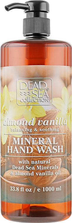 Рідке мило з мінералами Мертвого моря, олією мигдалю та ванілі - Dead Sea Collection Almond Vanila&Dead Sea Minerals Hand Soap — фото N3