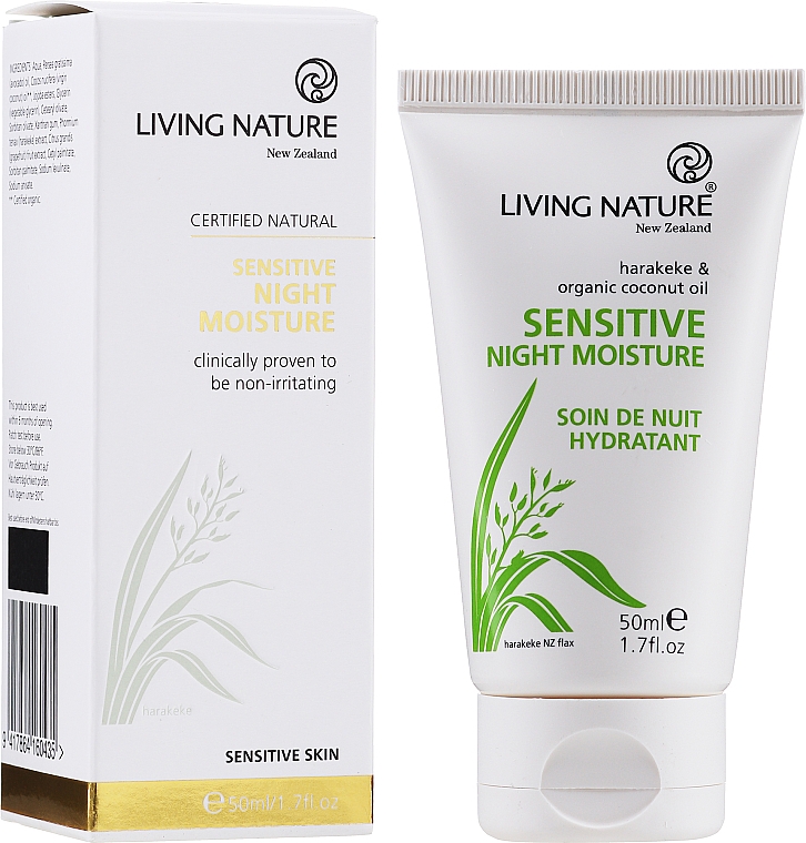 Нічний крем для обличчя - Living Nature Sensitive Night Moisture Cream — фото N2