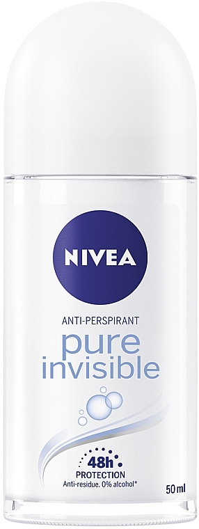 Антиперспірант "Невидимий захист", кульковий - NIVEA Pure Invisible Anti-Perspirant — фото N1
