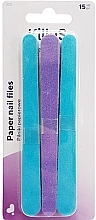 Пилочки для нігтів паперові, фіолетова + блакитна - Inter-Vion — фото N2